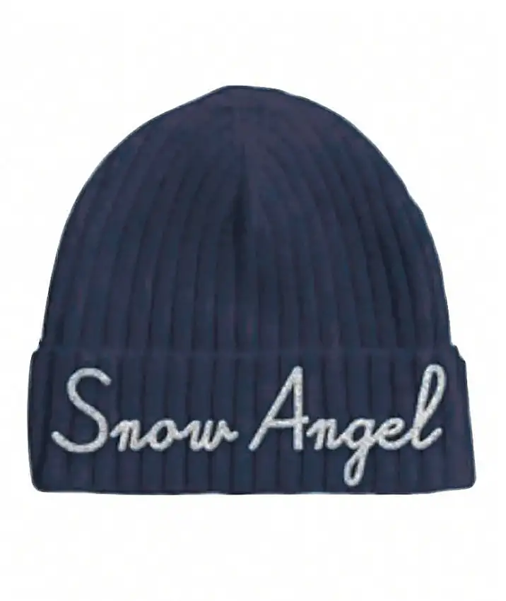 MC2 SAINT BARTH HAT WITH SNOW ANGEL EMBROIDERY WENG005 DARK BLUE