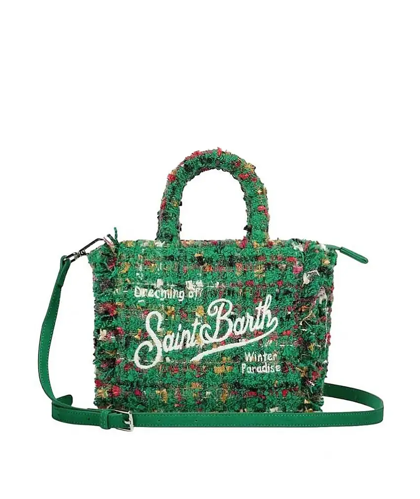 MC2 Saint Barth Vanity Mini Green Tweed Shoulder Bag VAMI005