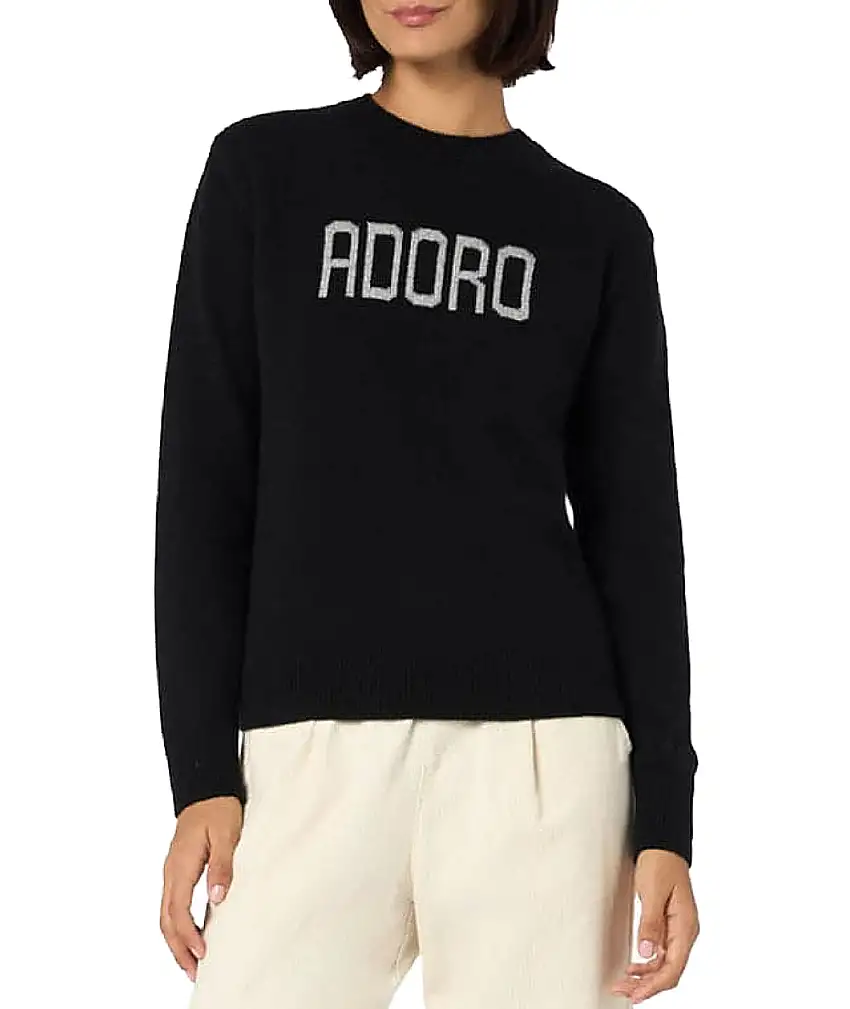 MC2 SAINT BARTH SWEATER I LOVE NEW QUEEN QUE0010 BLACK