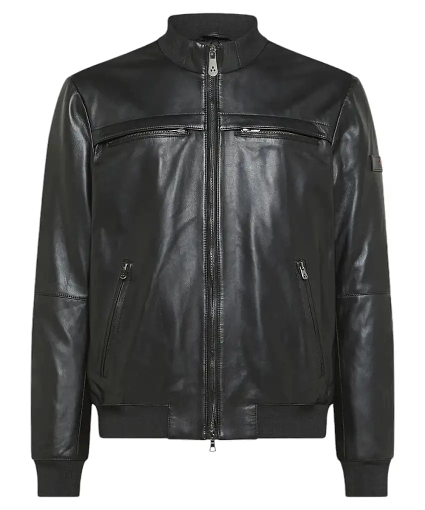Giacca Biker Sands Leather WS 06 in Pelle con Zip Centrale