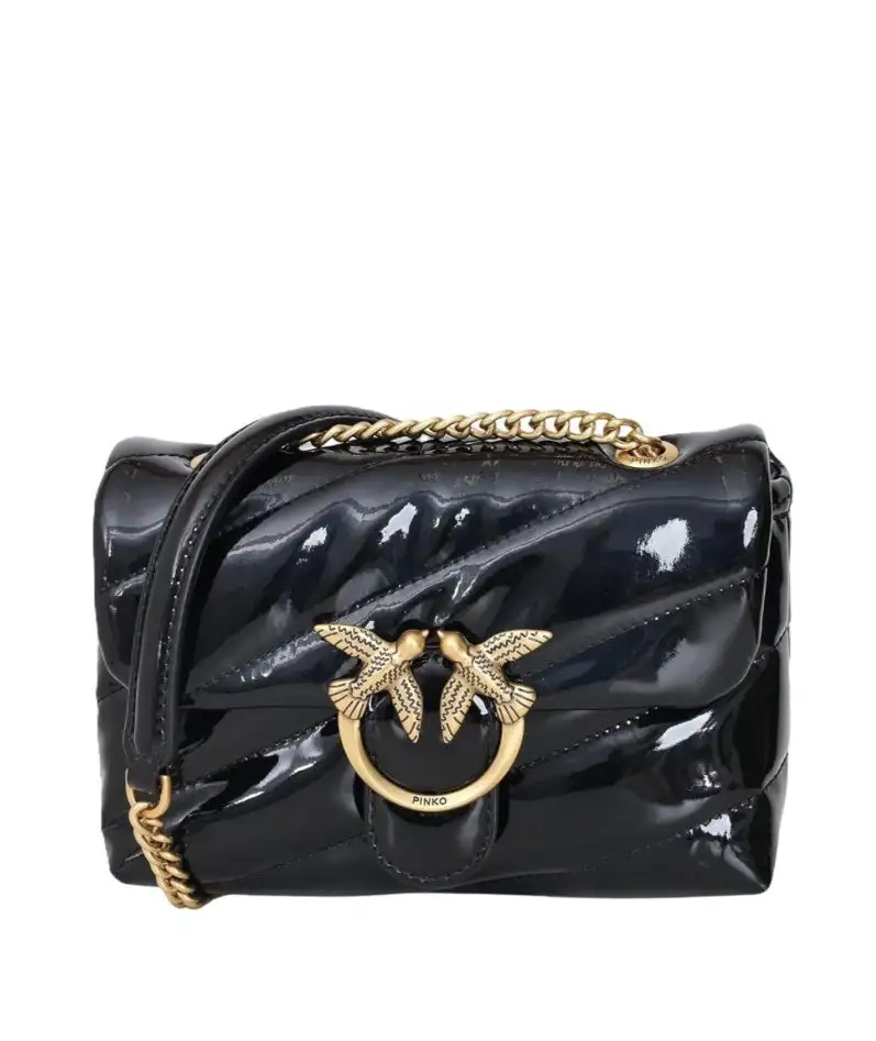 PINKO LOVE BABY PUFF ECO PATENT BAG 100040 BLACK