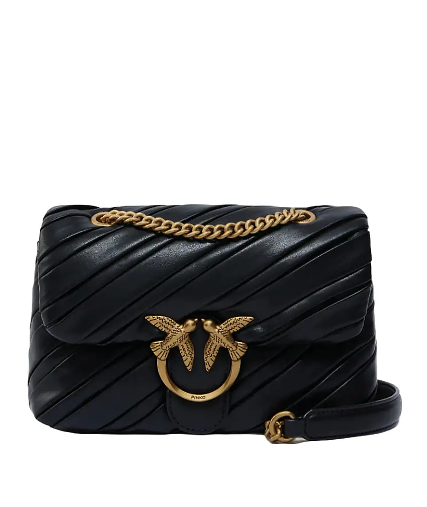 PINKO MINI LOVE PUFF PLEATED EFFECT BAG 100039-A1V9 BLACK