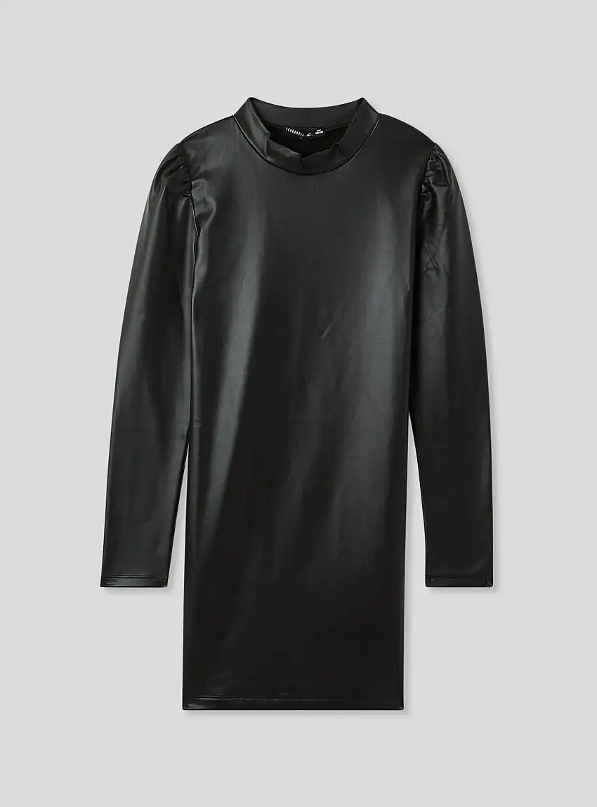 Vestito tubino in similpelle Nero