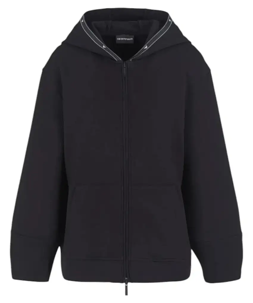 Felpa Emporio Armani con Zip e Cappuccio - Casual e Confortevole