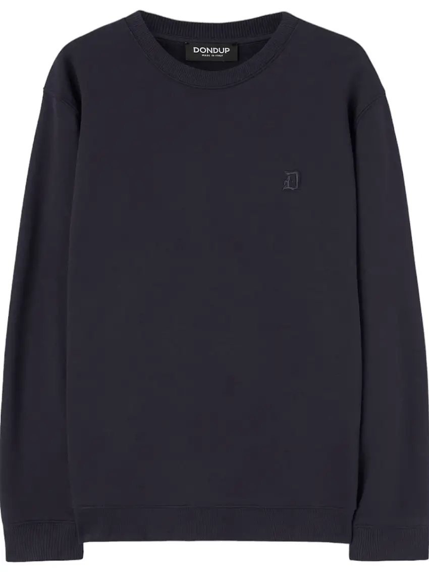 Felpa Girocollo con Logo Ricamato - Regular Fit per Uomo | Dondup