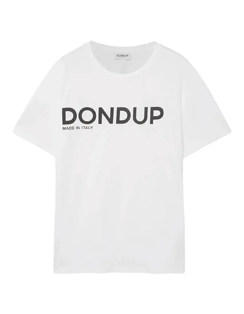 T-shirt logo nero di Dondup su Vittoriocitro.it
