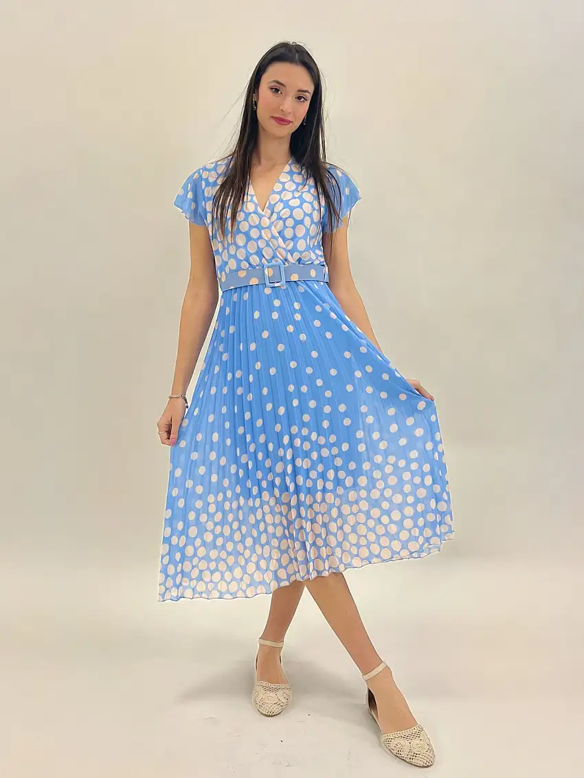 Abito mezze maniche a pois