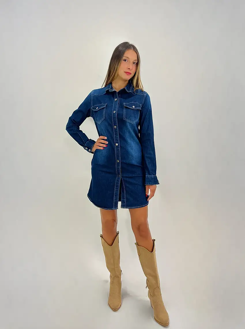 Abito in denim con tasche