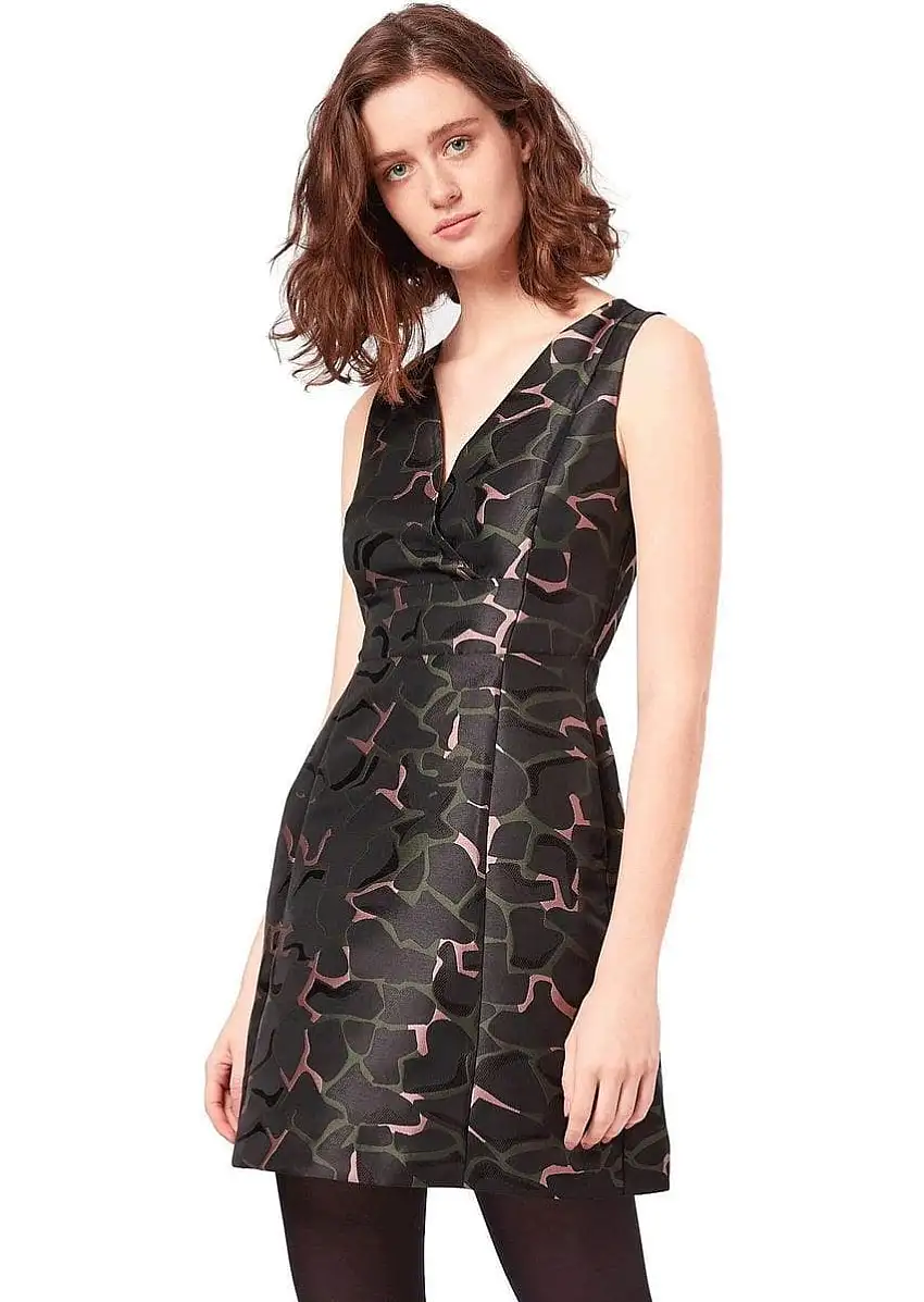 Abito in duchesse con jacquard leoflower di Emporio