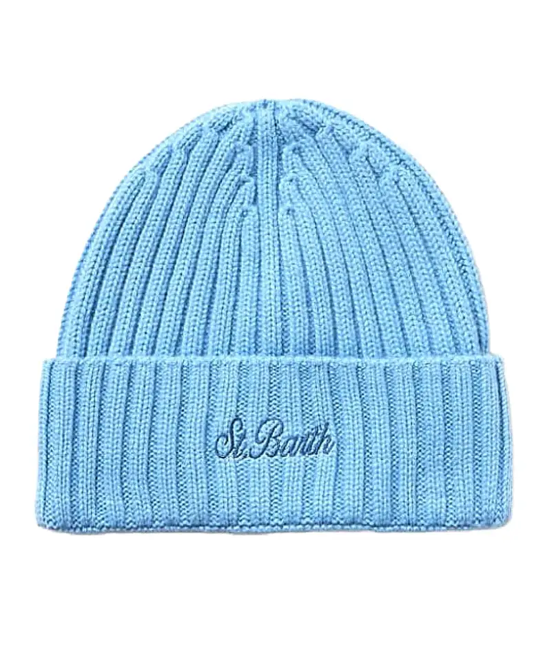 MC2 SAINT BARTH HAT WITH ST BARTH EMBROIDERY WENGEN LIGHT BLUE
