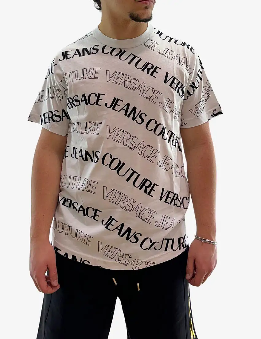 T-Shirt Versace Jeans Couture logata all-over uomo