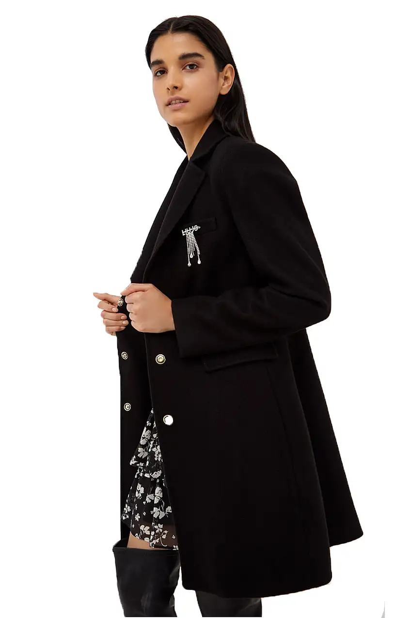 Cappotto Slim Fit in Misto Lana