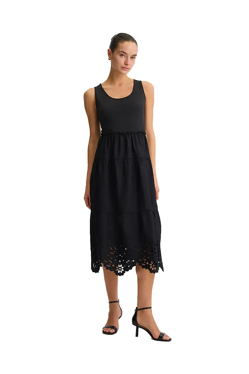 Abito in Cotone con Ricami