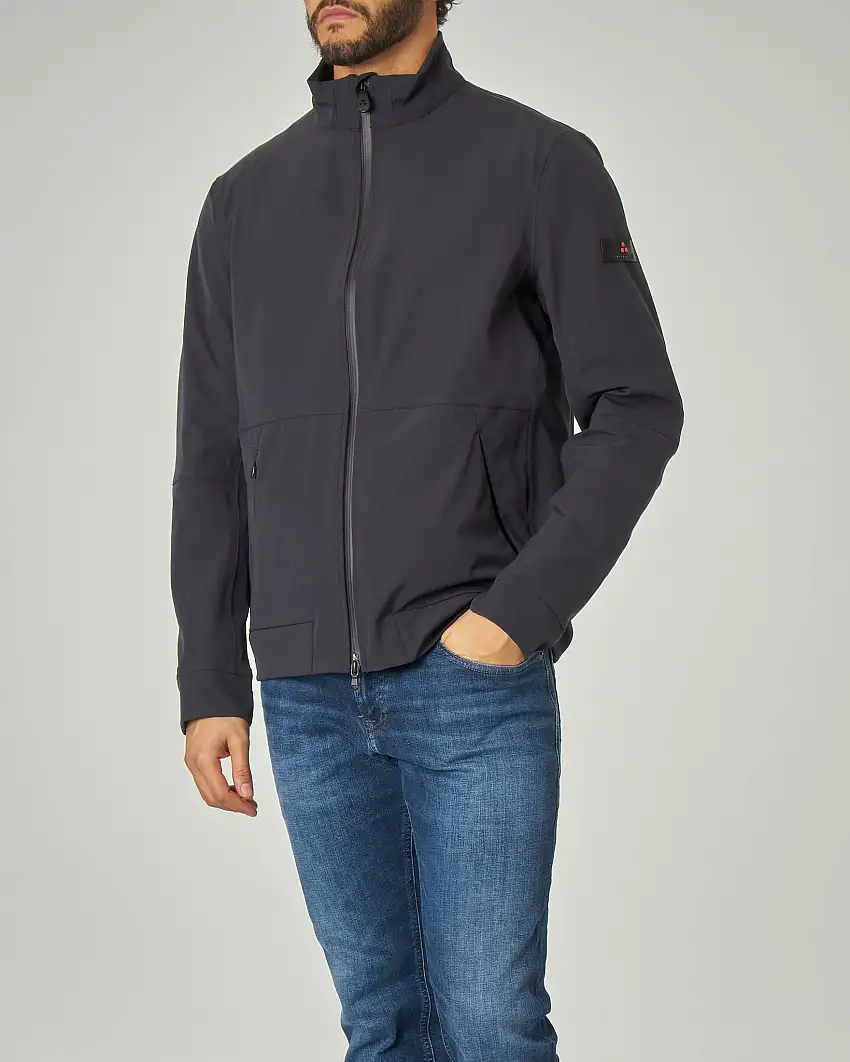 Giacca Mangole blu in tessuto tecnico stretch