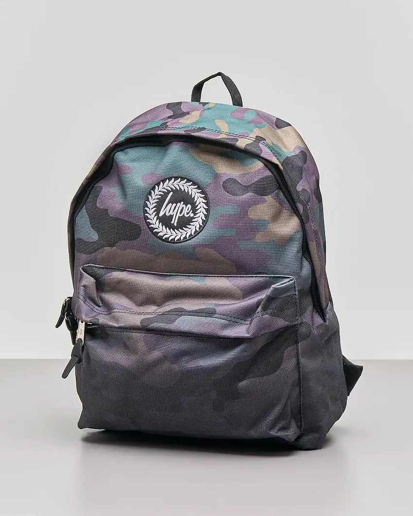 Zainetto camouflage marrone e verde