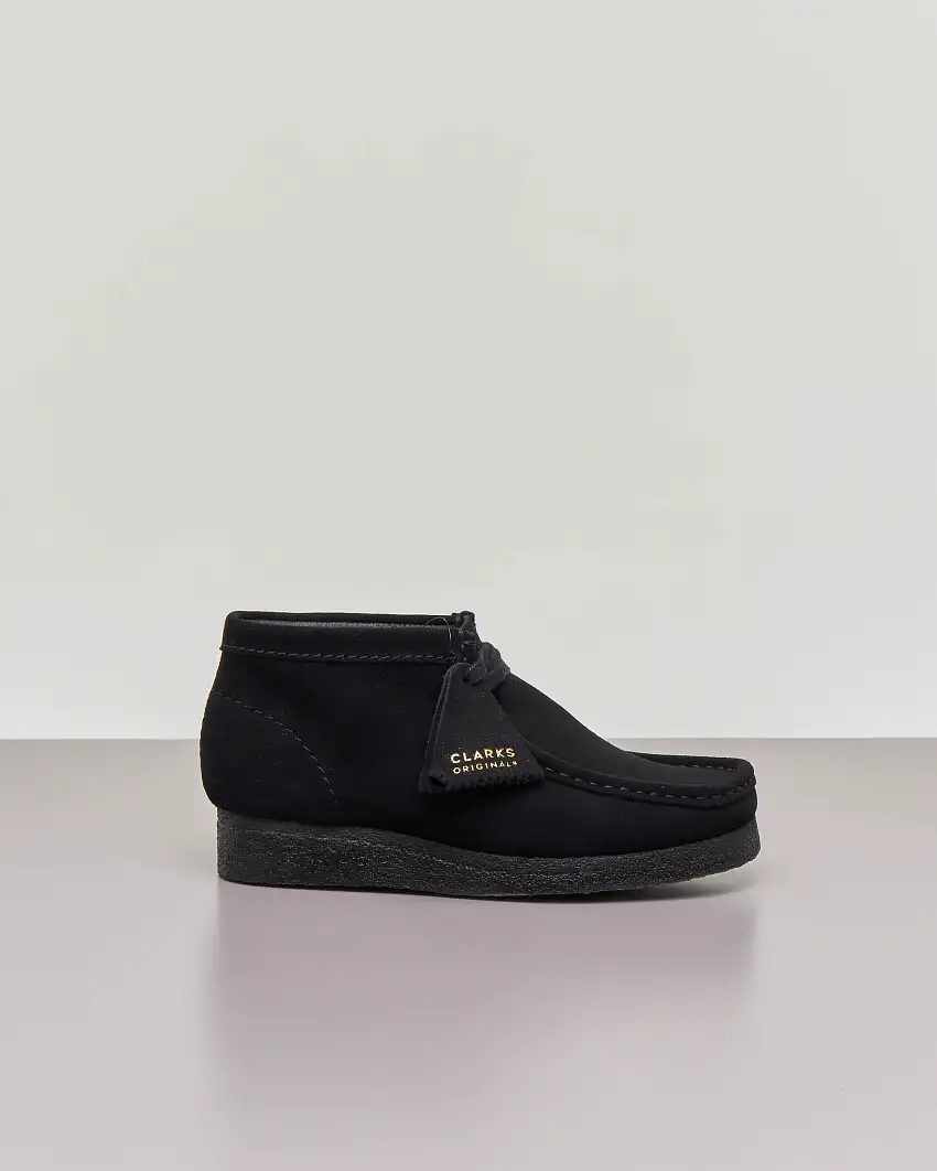 Wallabee Boot nero in pelle scamosciata con suola in para