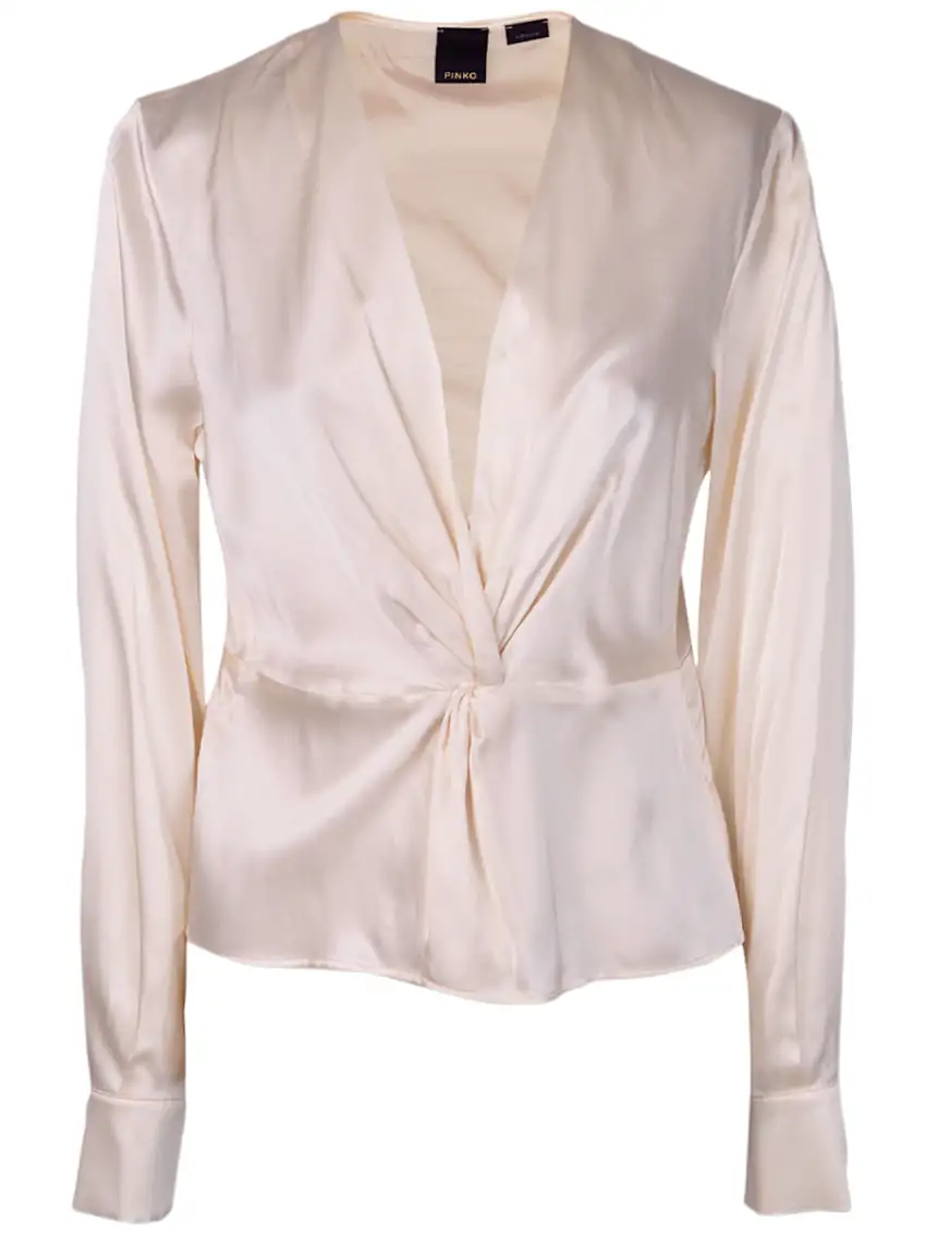 Blusa Baradero Pinko: Eleganza Sostenibile in Seta Stretch