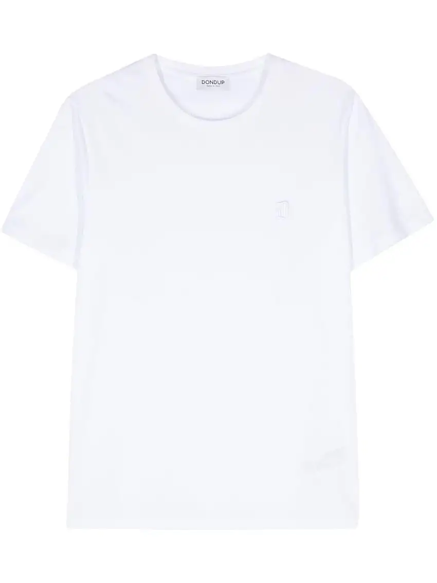 T-shirt bianca mini ricamo