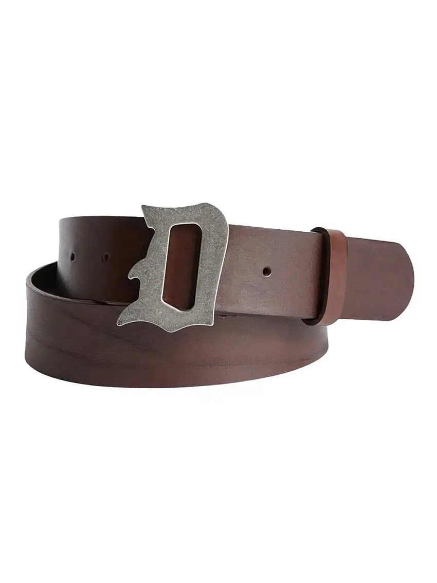 Cintura marrone fibbia logata