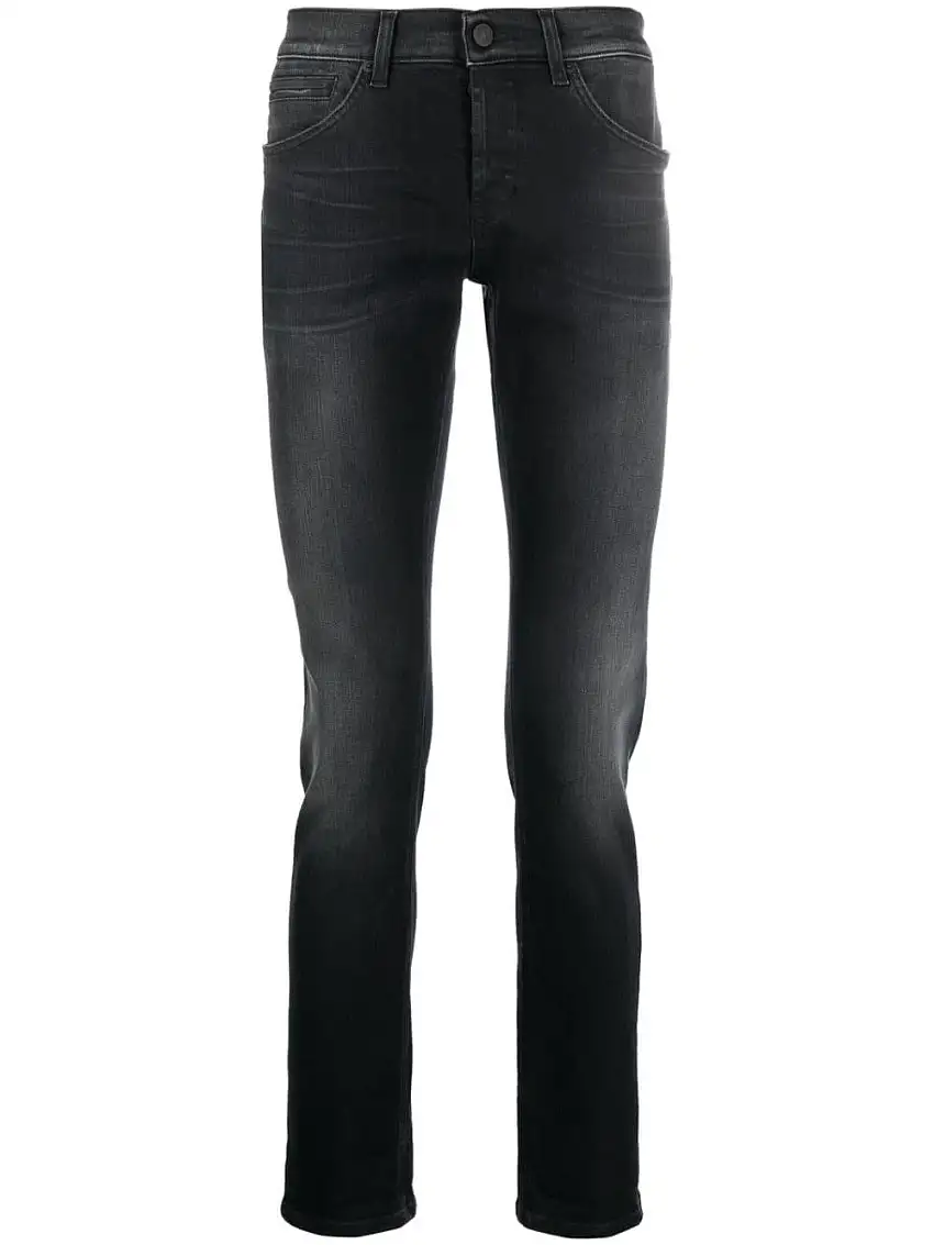 Jeans Ritchie Skinny Uomo Nero Cotone