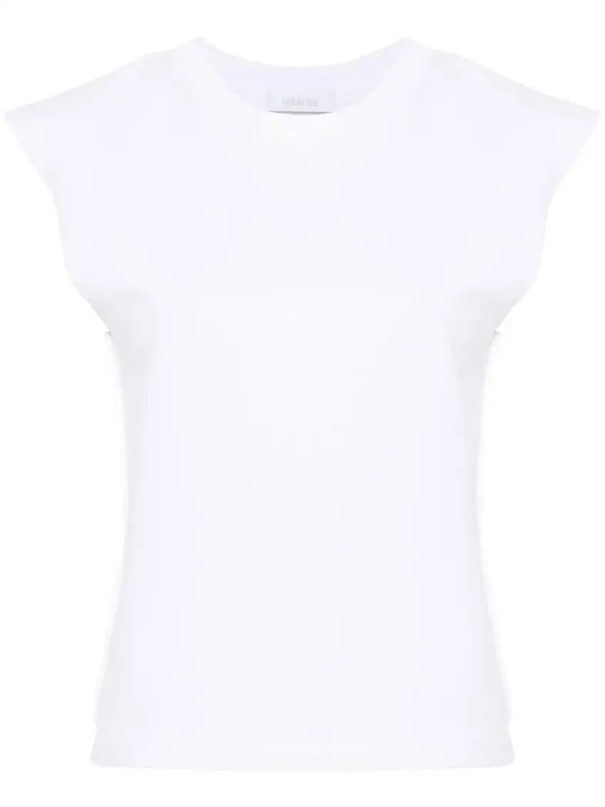 T-shirt bianca dettaglio catena