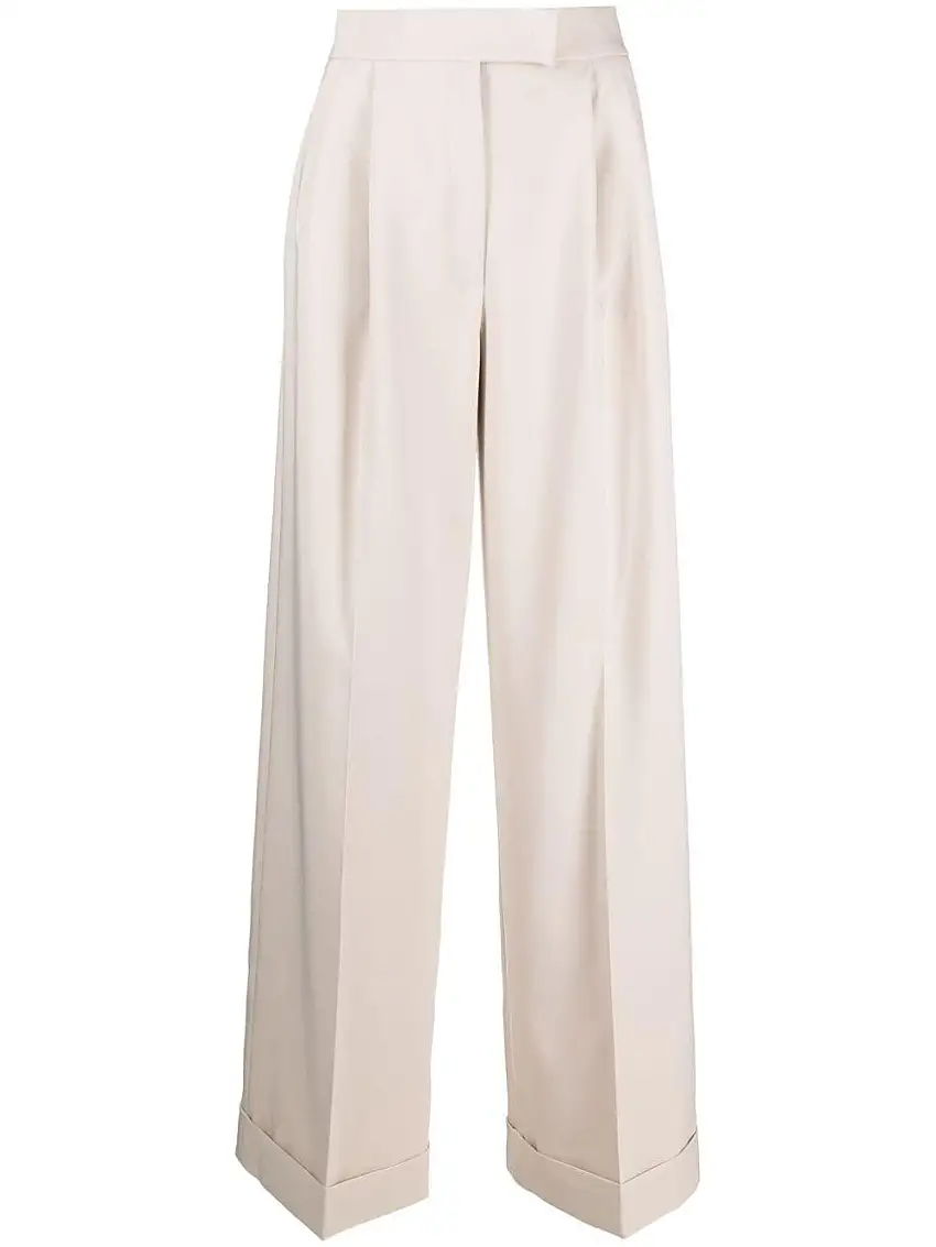 Pantalone svasati donna con pieghe