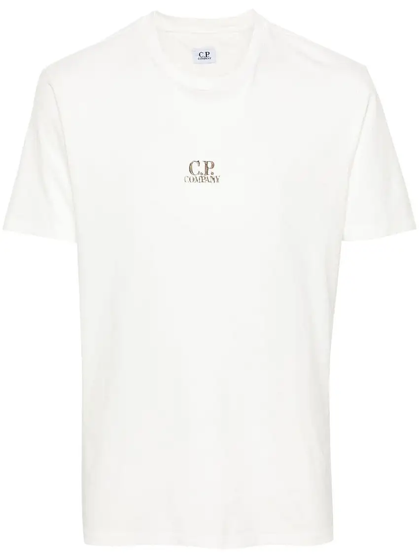 T-shirt bianca logo fronte/retro