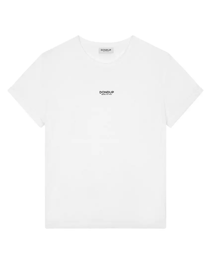 T-shirt in Jersey con Stampa Logo sul Petto