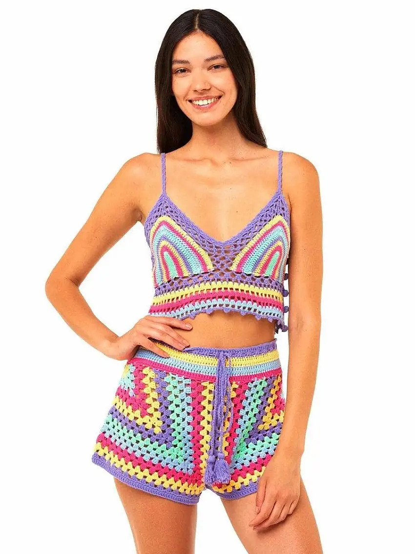 Pantaloncini multicolore crochet di Mc2 Saint Barth su