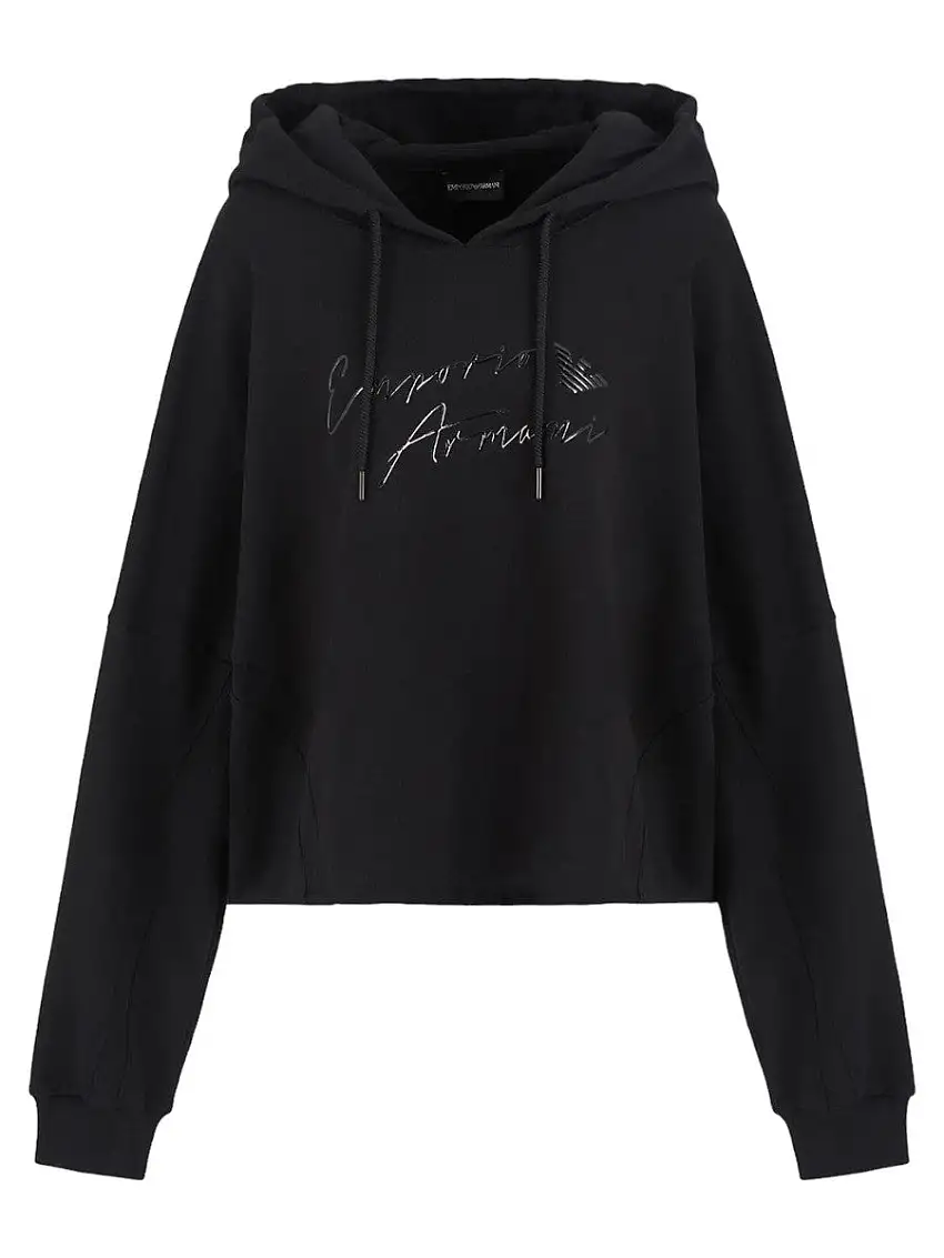 Acquista Felpa con Cappuccio e Logo Gommato | Cotone Organico ASV